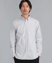 green label relaxing | C/C ストレッチ ストライプ ボタンダウン シャツ ＜ 機能性 / 抗菌・吸水速乾・伸縮性 ＞(シャツ/ブラウス)