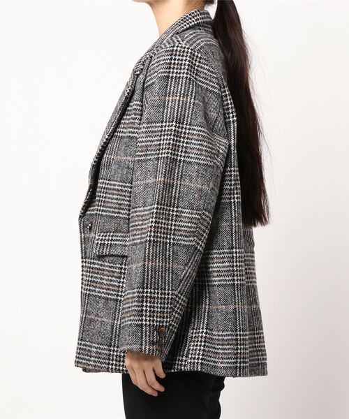 Fashion Letter（ファッションレター）の「チェック柄ダブルコート  20AW（テーラードジャケット・レディース・ブラック/ブラウン・M/L）」の19枚目の写真