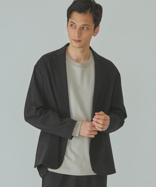 green label relaxing（グリーンレーベルリラクシング）の「home [ Livelihood ] Ordinary TECH ジャケット ＜抗菌 ストレッチ＞（テーラードジャケット・メンズ・ブラック/ダークグレー・M/S/XL/L）」の3枚目の写真