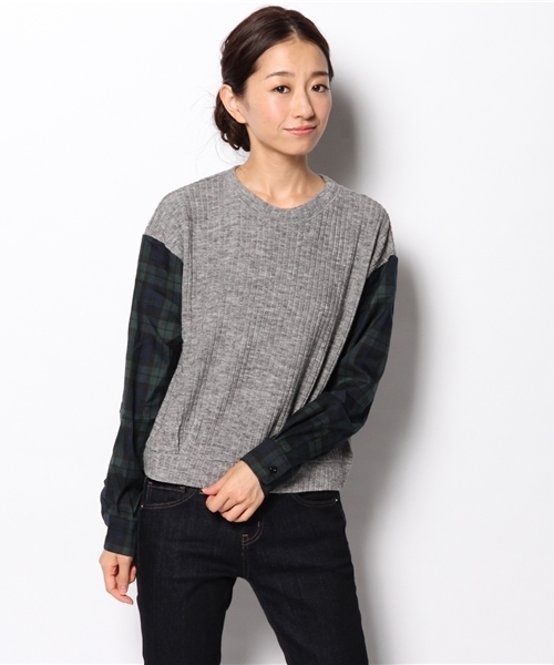 Chico（チコ）の「袖切替P/O（Tシャツ/カットソー・レディース・ホワイト/ブラック/グレー/ネイビー・FREE）」の13枚目の写真