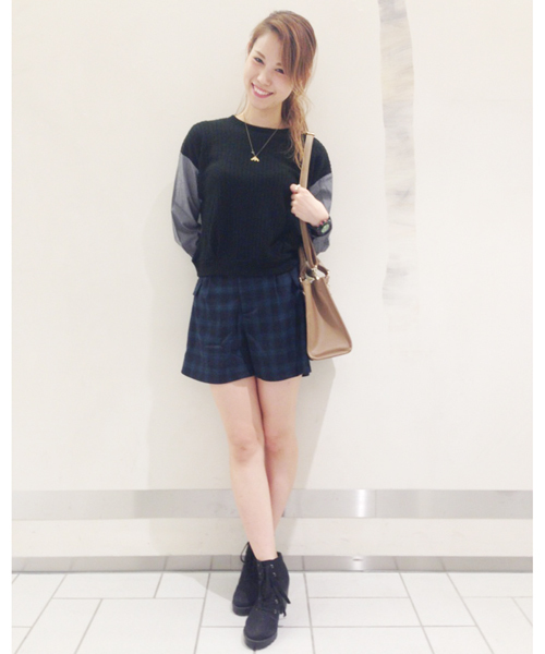 Chico（チコ）の「袖切替P/O（Tシャツ/カットソー・レディース・ホワイト/ブラック/グレー/ネイビー・FREE）」の14枚目の写真