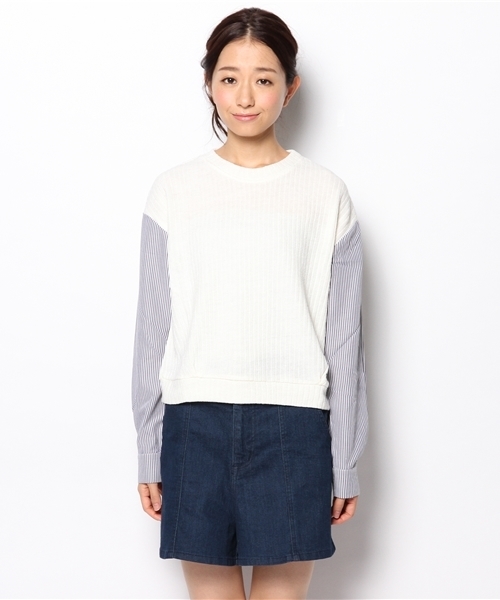 Chico（チコ）の「袖切替P/O（Tシャツ/カットソー・レディース・ホワイト/ブラック/グレー/ネイビー・FREE）」の16枚目の写真