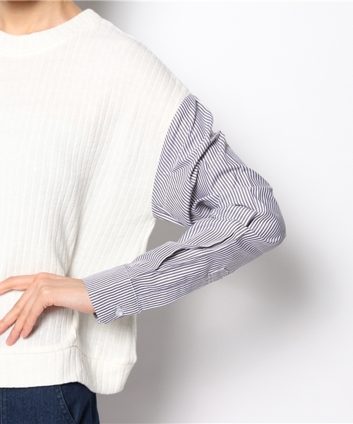 Chico（チコ）の「袖切替P/O（Tシャツ/カットソー・レディース・ホワイト/ブラック/グレー/ネイビー・FREE）」の9枚目の写真