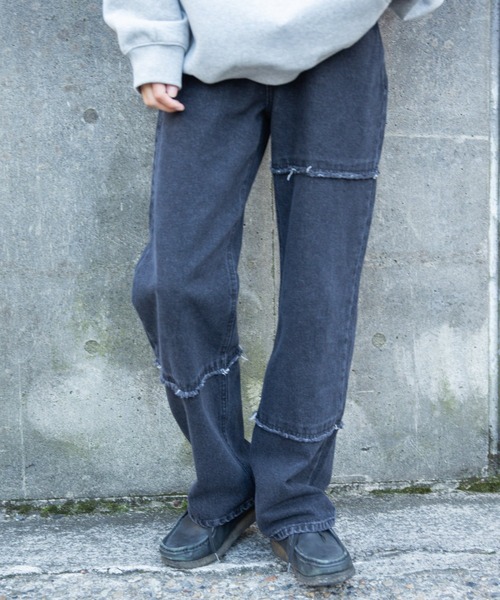 MAINBOOTH（メインブース）の「MAINBOOTH／カットオフデニムパンツ 