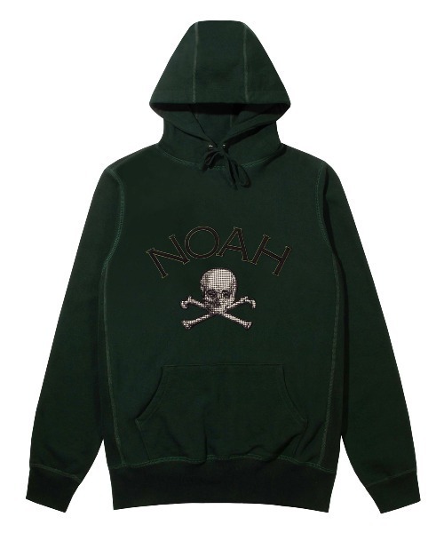 目を引くデザイン★【NOAH】Jollu Roger プリントロゴフーディー NOAH(ノア)の「Houndstooth Jolly Roger Hoodie(パーカー