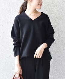 *ZOZO限定* 〈手洗い可能〉カラバリ Vネック ロングスリーブ ニット◇