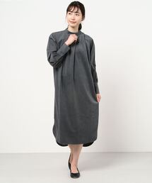 ☆ ベロアコール肩ボタンワンピース