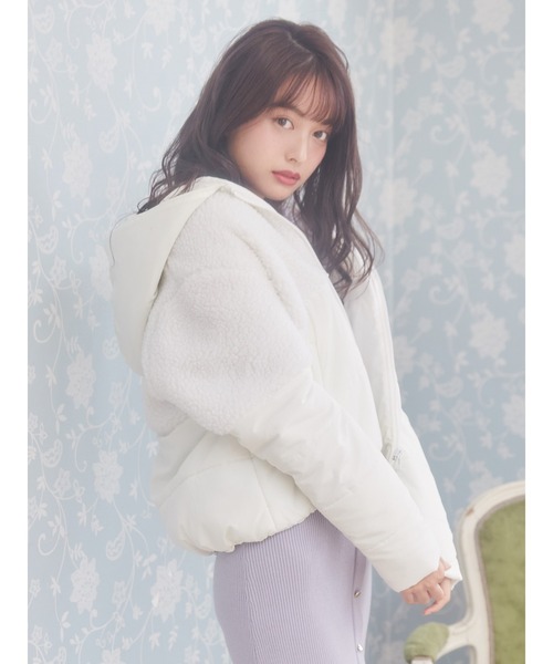 MIIA（ミーア）の「コンビフェイクダウンジャケット（ダウンジャケット