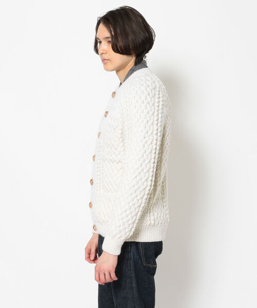 INVERALLAN 4A Golfer Cardigan ウール オレンジ ニット・セーター
