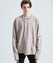 A‘gem 9 | 『A'GEM/9』ブリーチ加工2WAY L/S TEE ロングスリーブTシャツ(Tシャツ/カットソー)