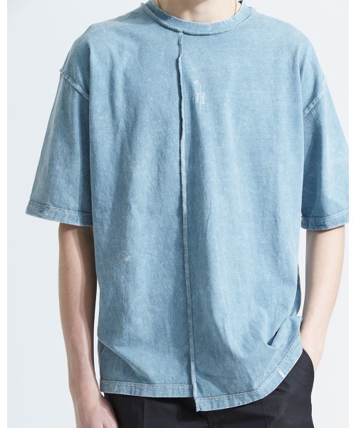 A‘gem 9（エージェムナイン）の「『A'GEM/9』ブリーチ加工2WAY L/S TEE ロングスリーブTシャツ（Tシャツ/カットソー・メンズ・チャコールグレー/ベージュ/ブルー・FREE）」の14枚目の写真