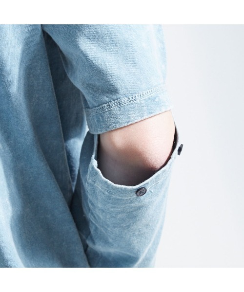 A‘gem 9（エージェムナイン）の「『A'GEM/9』ブリーチ加工2WAY L/S TEE ロングスリーブTシャツ（Tシャツ/カットソー・メンズ・チャコールグレー/ベージュ/ブルー・FREE）」の15枚目の写真