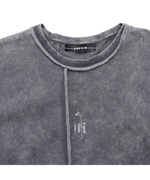 A‘gem 9（エージェムナイン）の「『A'GEM/9』ブリーチ加工2WAY L/S TEE ロングスリーブTシャツ（Tシャツ/カットソー・メンズ・チャコールグレー/ベージュ/ブルー・FREE）」の22枚目の写真