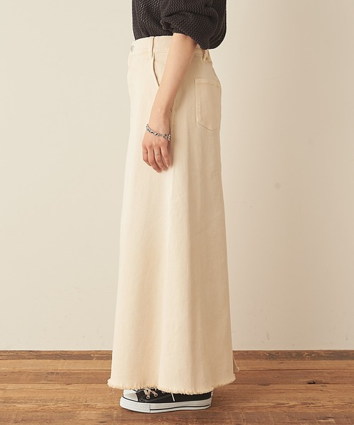 CIAOPANIC TYPY（チャオパニックティピー）の「むら染フェードAラインロングスカート（スカート・レディース・オフホワイト/ベージュ/カーキ・SMALL/MEDIUM/LARGE）」の20枚目の写真