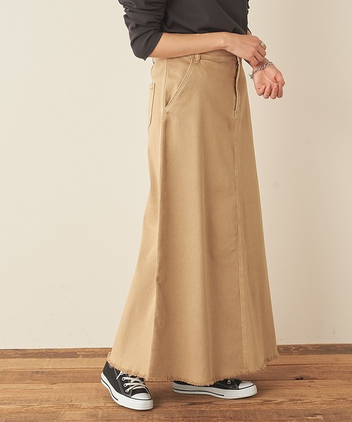 CIAOPANIC TYPY（チャオパニックティピー）の「むら染フェードAラインロングスカート（スカート・レディース・オフホワイト/ベージュ/カーキ・SMALL/MEDIUM/LARGE）」の10枚目の写真