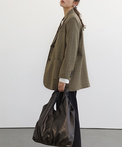 Fano Studios（ファノ ストゥディオズ）の「【Fano Studios】2-button plaid tailored jacket cb-3 FC21W046（テーラードジャケット・レディース・ブラウン・M/S/L）」の3枚目の写真