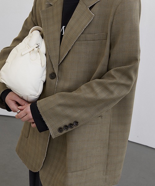 Fano Studios（ファノ ストゥディオズ）の「【Fano Studios】2-button plaid tailored jacket cb-3 FC21W046（テーラードジャケット・レディース・ブラウン・M/S/L）」の10枚目の写真