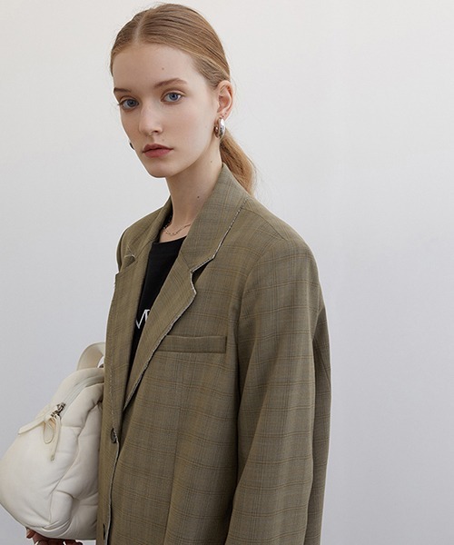 Fano Studios（ファノ ストゥディオズ）の「【Fano Studios】2-button plaid tailored jacket cb-3 FC21W046（テーラードジャケット・レディース・ブラウン・M/S/L）」の12枚目の写真