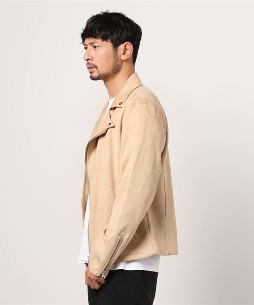 SITRY（シトリー）の「Fake suede double riders jacket/フェイク