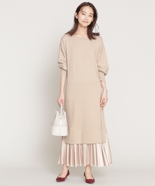 セール 異素材コンビポンチワンピース 長袖 ワンピース Nano Universe ナノユニバース のファッション通販 Zozotown