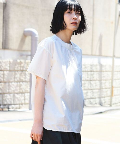 「BEAMS BOY」 半袖ブラウス ONE SIZE クリーム レディース BEAMS BOY（ビームスボーイ）の「BEAMS BOY / タイプライター