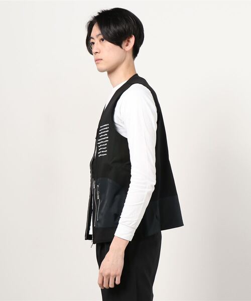 NEON SIGNのネオンサイン BRIT VEST ブリットニットベスト 黒 46 新品 