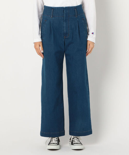 fredy repit（フレディレピ）の「デニムセミワイドパンツ（デニムパンツ・レディース・ブルー/ネイビー・36/38）」の3枚目の写真