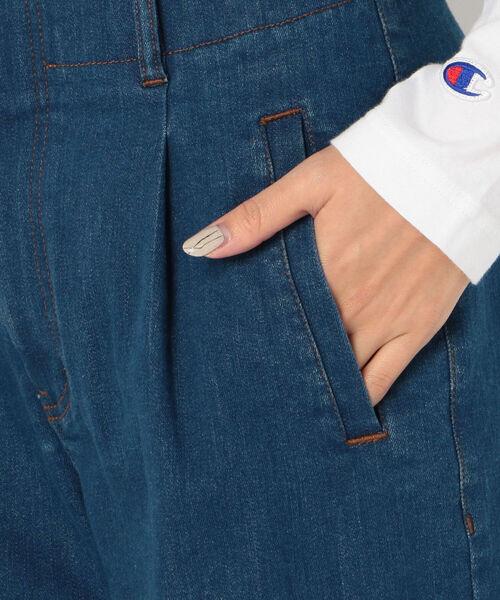 fredy repit（フレディレピ）の「デニムセミワイドパンツ（デニムパンツ・レディース・ブルー/ネイビー・36/38）」の7枚目の写真
