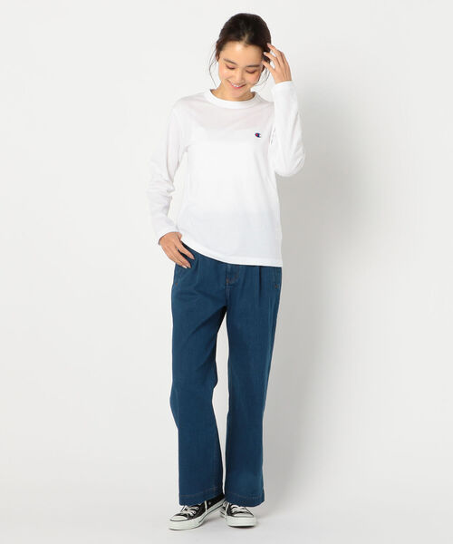 fredy repit（フレディレピ）の「デニムセミワイドパンツ（デニムパンツ・レディース・ブルー/ネイビー・36/38）」の12枚目の写真