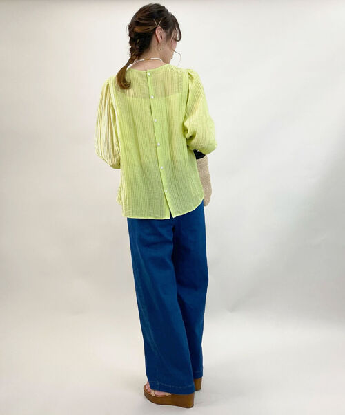 fredy repit（フレディレピ）の「デニムセミワイドパンツ（デニムパンツ・レディース・ブルー/ネイビー・36/38）」の21枚目の写真