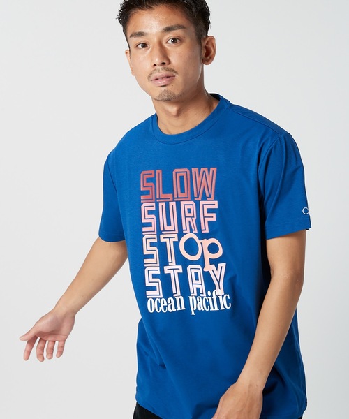 Ocean Pacific(オーシャンパシフィック)の「【OP / オーピー】半袖プリントTシャツ / UV ユニセックス(Tシャツ/カットソー・メンズ・ホワイト/ネイビー/ターコイズブルー・MEDIUM/LARGE/X-LARGE)」の6枚目の写真