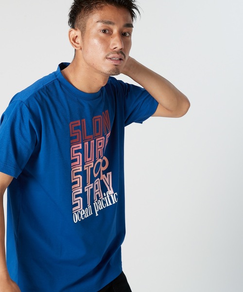 Ocean Pacific(オーシャンパシフィック)の「【OP / オーピー】半袖プリントTシャツ / UV ユニセックス(Tシャツ/カットソー・メンズ・ホワイト/ネイビー/ターコイズブルー・MEDIUM/LARGE/X-LARGE)」の8枚目の写真