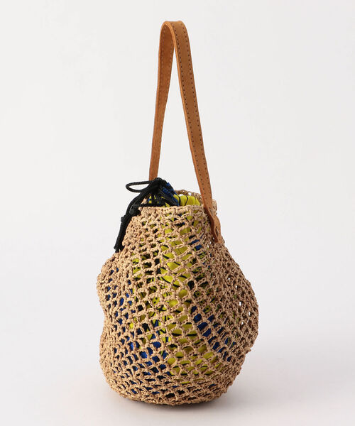 Le Voyage en Panier(ルヴォヤージュアンパニエ)の「【Le voyage en panie/ ルヴォヤージュエンバニエ】ワンハンドルかごトート巾着付きバッグ(かごバッグ・レディース・ブラック/ベージュ・FREE)」の14枚目の写真