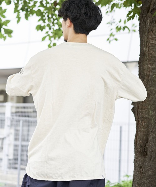 DENIM DUNGAREE(デニムダンガリー)の「REBIRTH PROJECT/DENIM DUNGAREE/リバースプロジェクト/デニムダンガリー 【AIRBACK/エアバック】ヴィンテージオーガニックコットントンプキン天竺Tシャツ(S、Mサイズ)(Tシャツ/カットソー・レディース・ホワイト・1/2)」の2枚目の写真