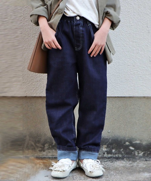 antiqua（アンティカ）の「デニムパンツ（デニムパンツ・キッズ・ブルー系その他/ノンウォッシュ・5/6）」の2枚目の写真