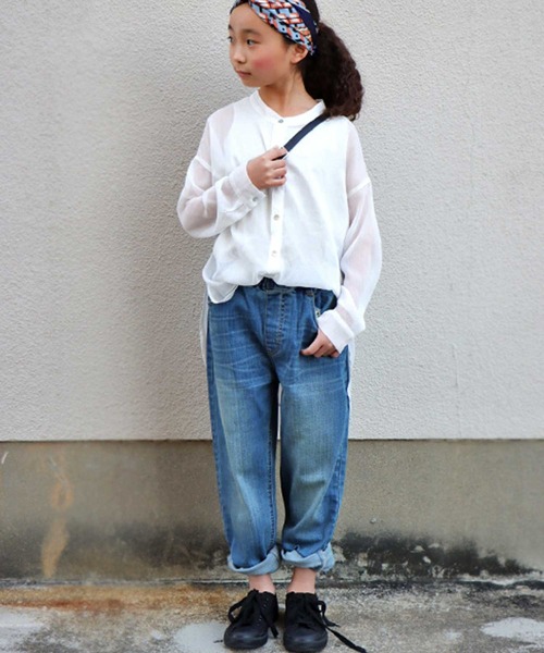 antiqua（アンティカ）の「デニムパンツ（デニムパンツ・キッズ・ブルー系その他/ノンウォッシュ・5/6）」の4枚目の写真