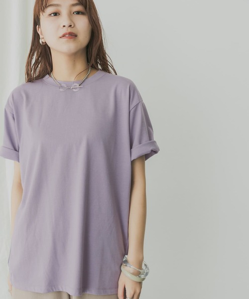 KBF+（ケービーエフプラス）の「KBF+　MRバックプリントTシャツ（Tシャツ/カットソー・レディース・ブラック/パープル/オフホワイト・ONE）」の3枚目の写真