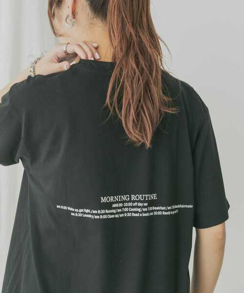 KBF+（ケービーエフプラス）の「KBF+　MRバックプリントTシャツ（Tシャツ/カットソー・レディース・ブラック/パープル/オフホワイト・ONE）」の2枚目の写真