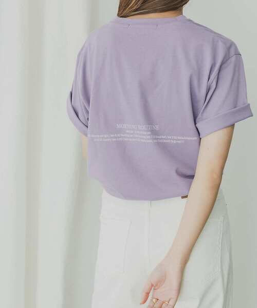 KBF+（ケービーエフプラス）の「KBF+　MRバックプリントTシャツ（Tシャツ/カットソー・レディース・ブラック/パープル/オフホワイト・ONE）」の10枚目の写真