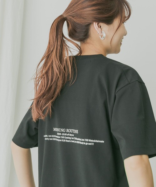 KBF+（ケービーエフプラス）の「KBF+　MRバックプリントTシャツ（Tシャツ/カットソー・レディース・ブラック/パープル/オフホワイト・ONE）」の9枚目の写真