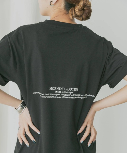 KBF+（ケービーエフプラス）の「KBF+　MRバックプリントTシャツ（Tシャツ/カットソー・レディース・ブラック/パープル/オフホワイト・ONE）」の16枚目の写真