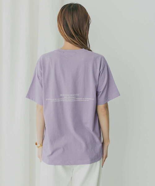 KBF+（ケービーエフプラス）の「KBF+　MRバックプリントTシャツ（Tシャツ/カットソー・レディース・ブラック/パープル/オフホワイト・ONE）」の20枚目の写真