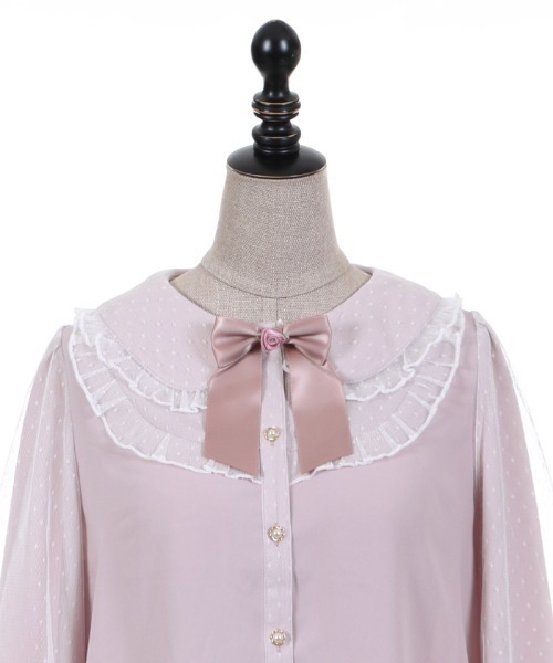 axes femme（アクシーズファム）の「ドットチュールローズブラウス 