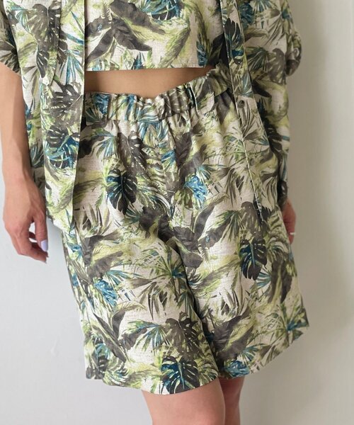 JET（ジェット）の「◆【ウォッシャブル】リーフ柄パナマショートパンツ（その他パンツ・レディース・ブルー系5/ライトオレンジ系1・04）」の15枚目の写真