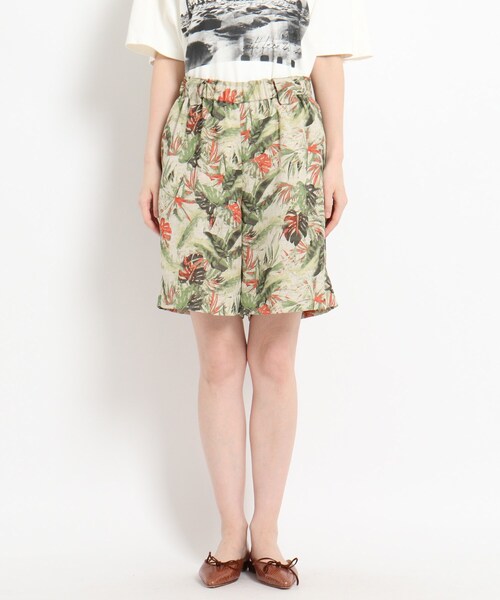 JET（ジェット）の「◆【ウォッシャブル】リーフ柄パナマショートパンツ（その他パンツ・レディース・ブルー系5/ライトオレンジ系1・04）」の4枚目の写真