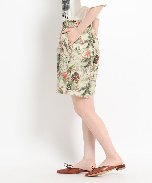 JET（ジェット）の「◆【ウォッシャブル】リーフ柄パナマショートパンツ（その他パンツ・レディース・ブルー系5/ライトオレンジ系1・04）」の6枚目の写真