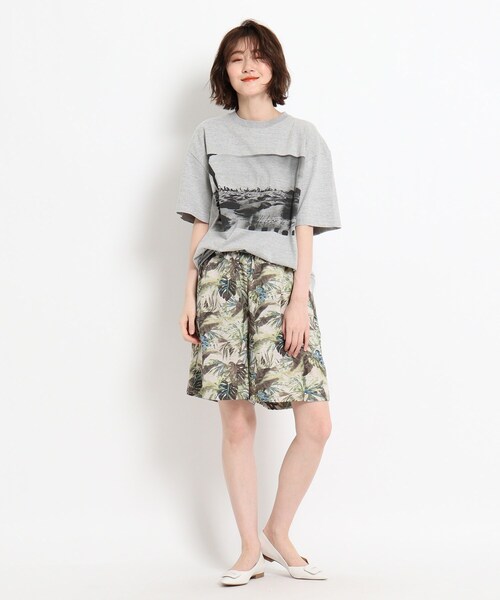 JET（ジェット）の「◆【ウォッシャブル】リーフ柄パナマショートパンツ（その他パンツ・レディース・ブルー系5/ライトオレンジ系1・04）」の19枚目の写真