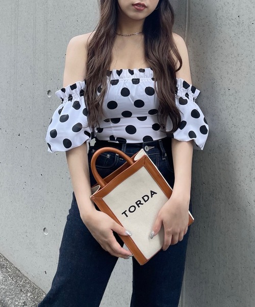 SPIRALGIRL（スパイラルガール）の「キャンパスロゴバッグ（トートバッグ・レディース・ブラック/モカ・FREE）」の10枚目の写真