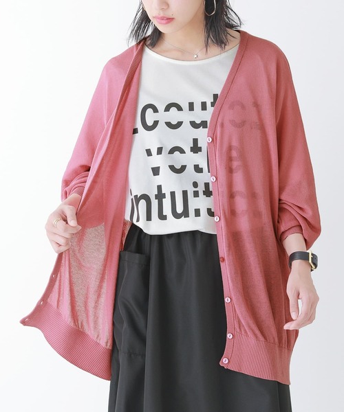 n'OrLABEL（ノアールレーベル）の「【機能素材】『ドルマンカーディガン』（カーディガン/ボレロ・レディース・ブラック/ベージュ/ネイビー/グレー/ピンク/イエロー/ブルー/ラベンダー/グレイッシュブルー/グリーン/ミント/ピンク系/グリーン系/オレンジ・FREE）」の13枚目の写真