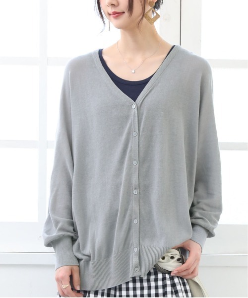 n'OrLABEL（ノアールレーベル）の「【機能素材】『ドルマンカーディガン』（カーディガン/ボレロ・レディース・ブラック/ベージュ/ネイビー/グレー/ピンク/イエロー/ブルー/ラベンダー/グレイッシュブルー/グリーン/ミント/ピンク系/グリーン系/オレンジ・FREE）」の3枚目の写真